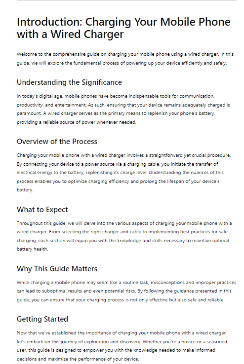 ChatGPT Introduction - Response