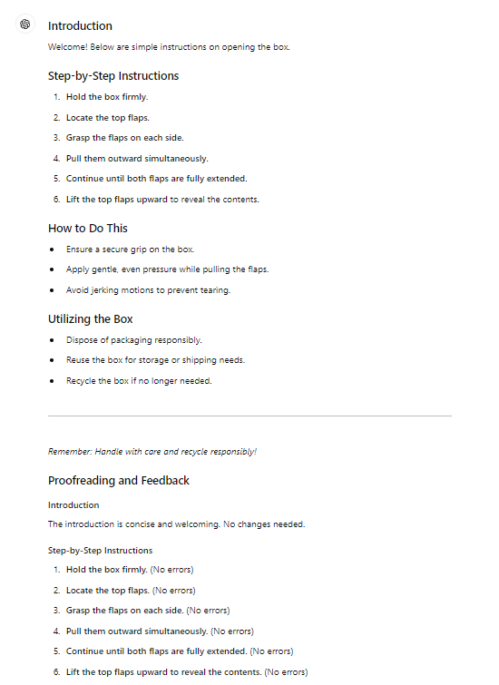 ChatGPT Feedback part 1